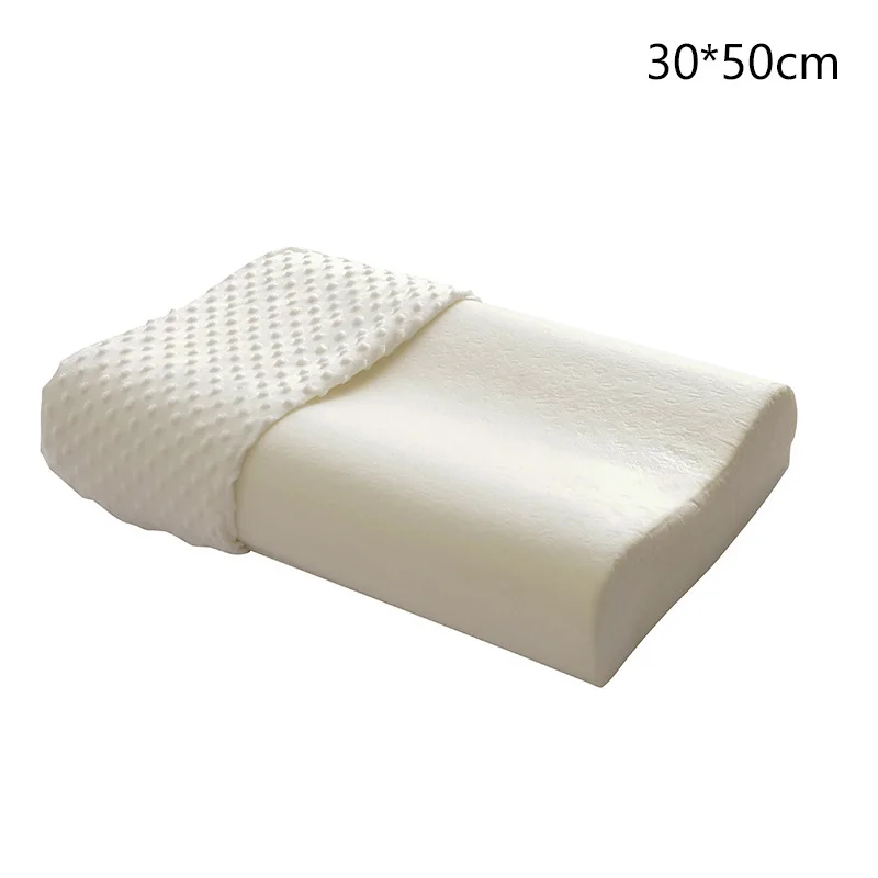 Memory Foam Pillow Orthopedic Pillow Latex Neck Pillow Fiber Slow Rebound Soft Pillow Massager Cervical Health Care-30x50Cm