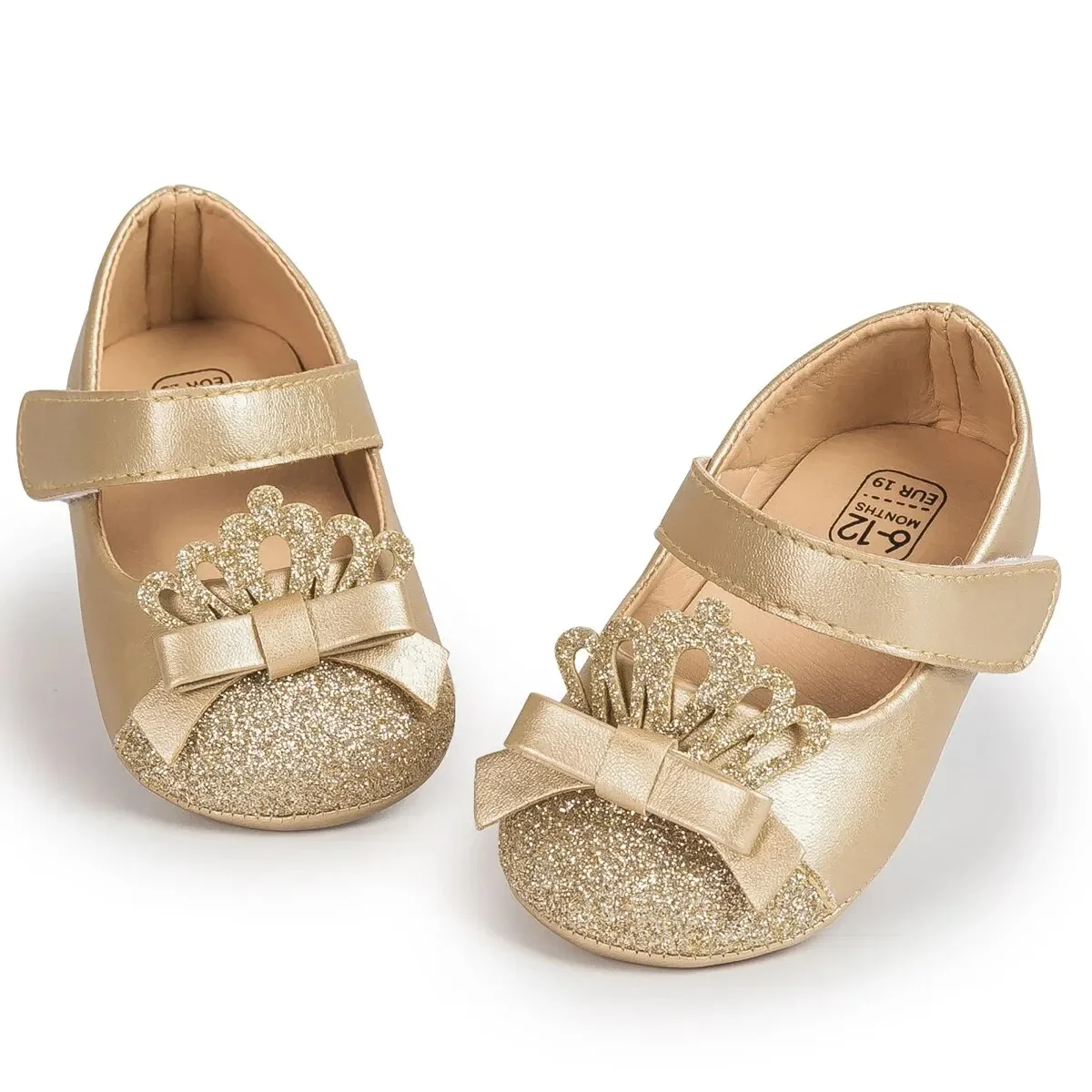 Meckior Baby Meisjes Schoenen Pasgeboren Pu Leer Antislip Rubber Zool Baby Prinses Trouwjurk Schoenen Strik Ballet Flats