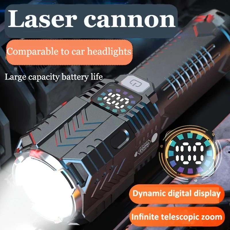 عالية الطاقة 2000LM مصباح ليد جيب المدمج في بطارية USB قابلة للشحن ضوء قوي التكتيكية الشعلة في الهواء الطلق التخييم التنزه فانوس #1