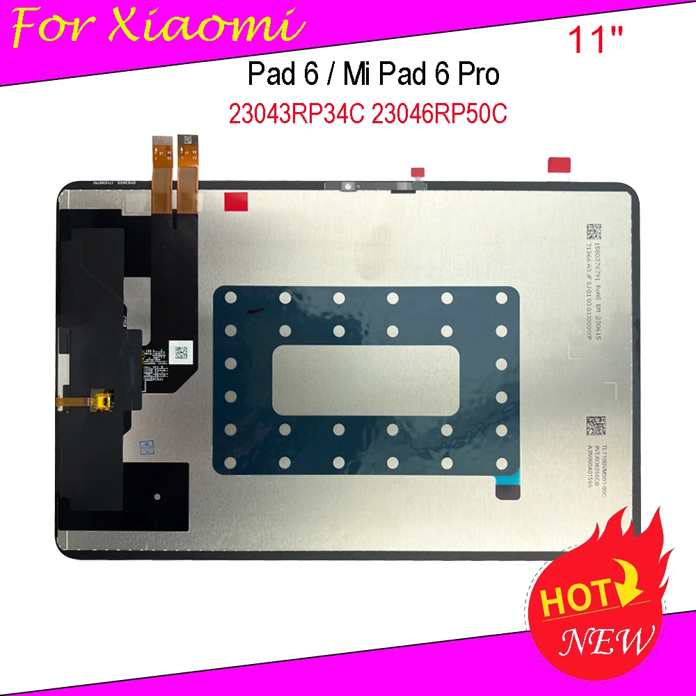 

ЖК-дисплей для Xiaomi Pad 6 Mi Pad 6 Pro 11 дюймов 23043RP34C 23046RP50C ЖК-дисплей с цифровым преобразователем сенсорного экрана в сборе, ремонт