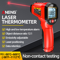 ANENG TH202 TH203 LCD Industrial Electronic Outdoor food Thermometer NonContact -50~600°C Digital Point Infrared Laser Meter Gun