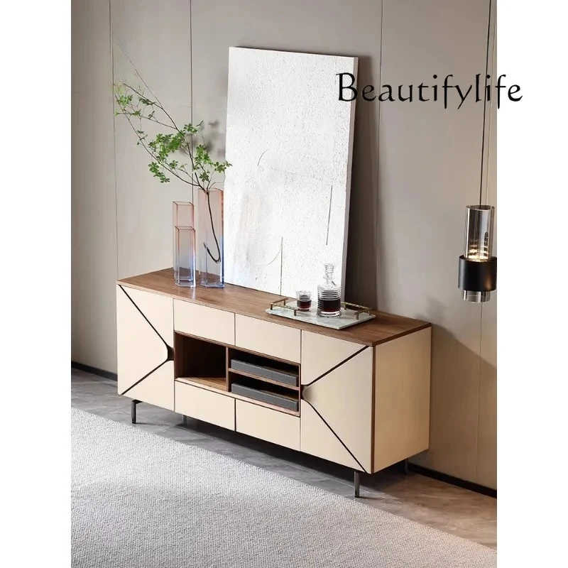 

yj9 minimalist saddle skin rock slab dining side cabinet, porch against the wall locker, heightened master bedroom TV cabinet