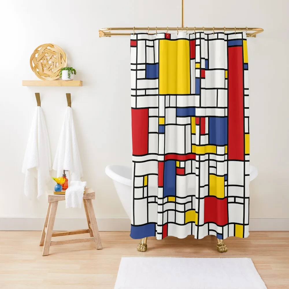 

Piet Mondrian Shower Curtain Elegant Bathroom Curtain