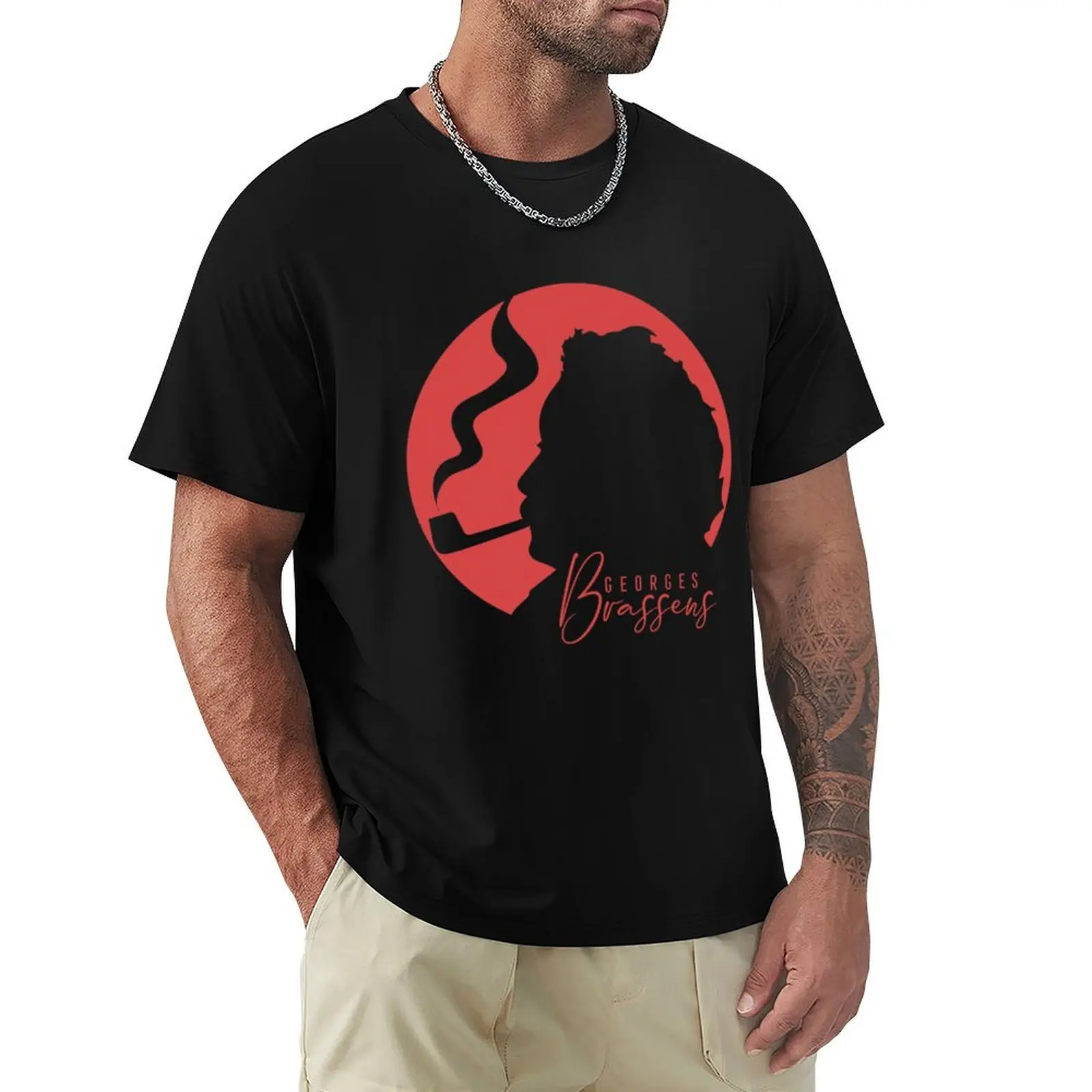 

Georges Brassens classique T-Shirt boys whites oversize t-shirts man customizeds black t-shirts for men