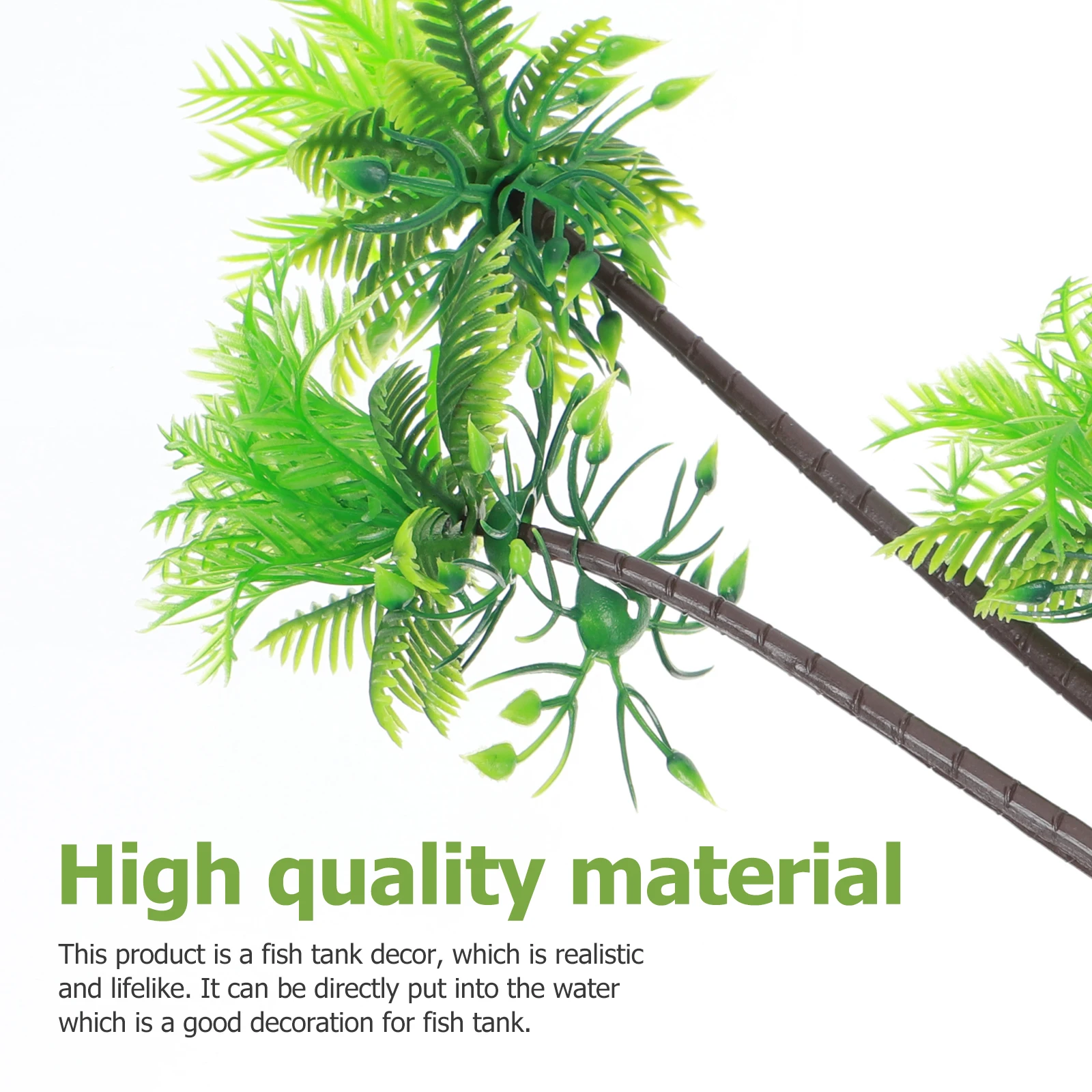 

5pcs Aquarium Coconut Tree Decor Plastic Fish Tank Landscape Simulation Ornament Artificial Decoration For Sand Table