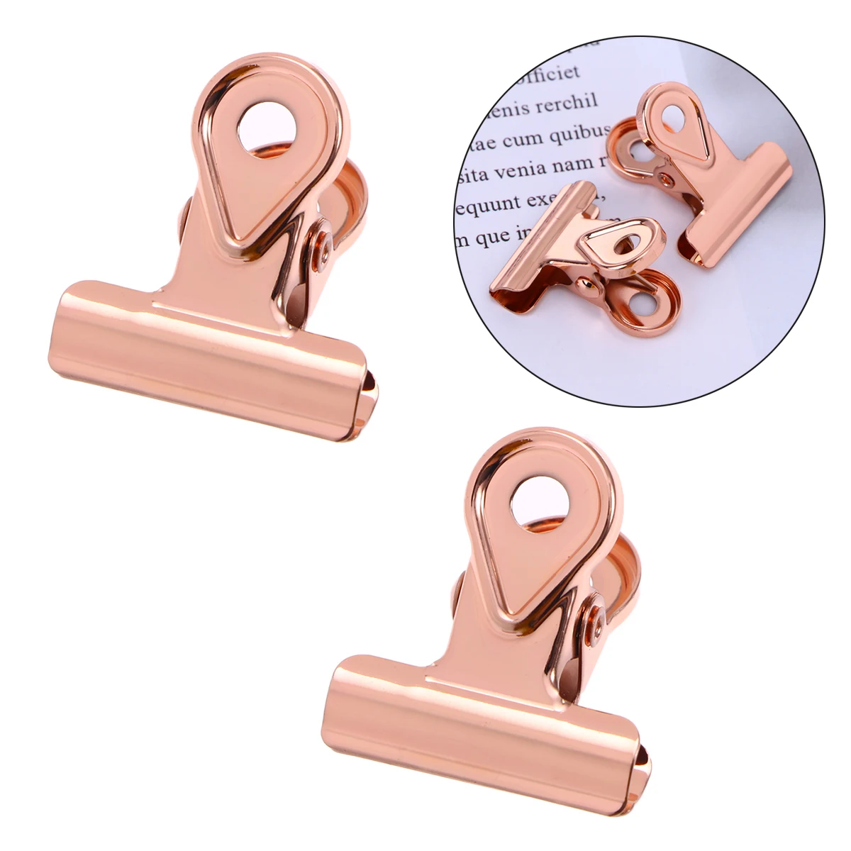 20pcs Financial Notes Clip Paper Binder Copper Stainless Steel Clamp Hinge Heavy Duty Office Supplies Crafting Tools Price Tags