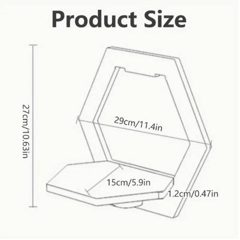 3Pcs Hexagon Wall Shelf Punch Free Bedside Wall Display Stand Wall Mounted Organizer Flower Pot Holder Tv Background Home Decor
