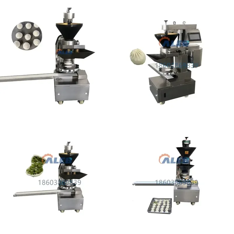 SFW Certificate Double Hopper Automatic Baozi Making Machine High Speed Steamed Stuffed Bun Maker