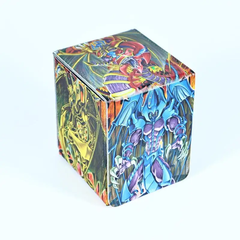 

Ю-Ги-О! Коробка для карт Armityle the Chaos Phantom OTCG DIY, большая кожаная коробка для хранения карт, утолщенная, для коллекционных аниме-игр