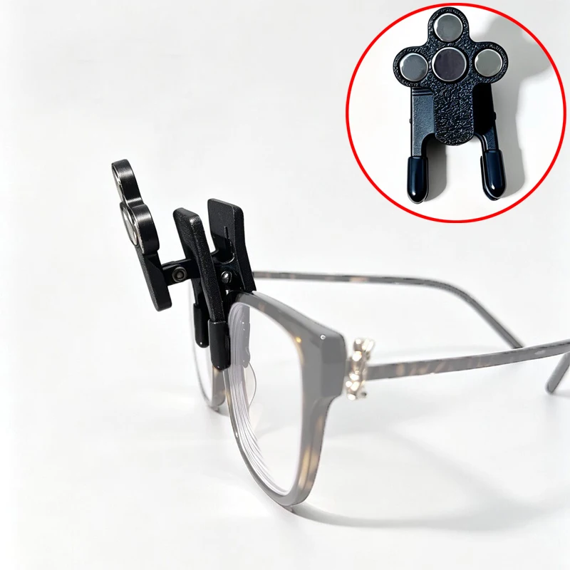 1PCS Action Camera Magnetic Glasses Mount POV Eyewear Clip Adjustable Angle Compatible with DJI Osmo Nano/Insta360 Go3/GoUltra