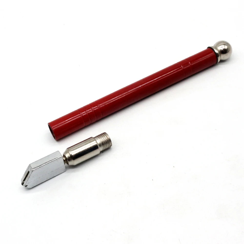 10PCS Red Glass Cutter Wheel Blade Antislip Metal Handle For DIY Tile Mirror Craft Cutting Professional Portable HandTools