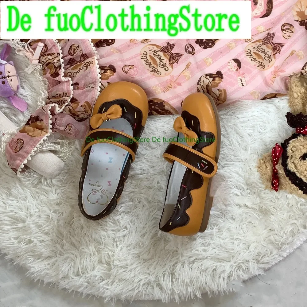 รองเท้าส้นเตี้ยน่ารักสไตล์หวานสำหรับสาวๆ ยี่ห้อ DefuoClothing รองเท้าส้นสูงแบบแมรี่เจนหัวมนสำหรับฤดูร้อน สไตล์ลำลองสำหรับผู้หญิง ส้นหนา