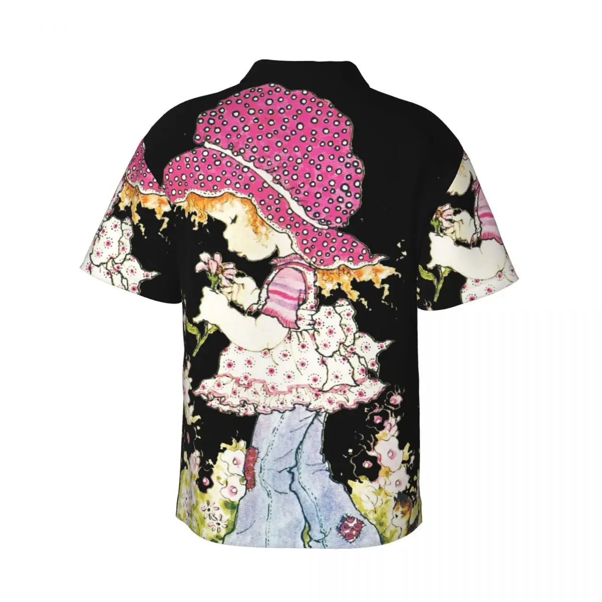 Sarah Kay Girl Men's Shirts Hawaiian Short Sleeve Shirt Funny Button Tops for Summer Beach