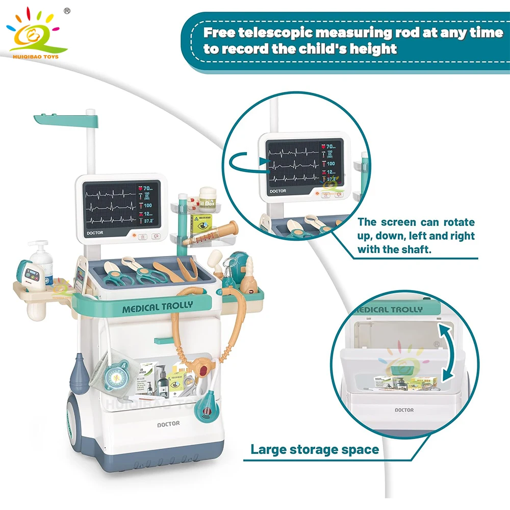 Medical Table Equipment Set Children's Toy  Includes Simulated Exquisite Props  Simulated Doctor Game Parent-Child Interaction