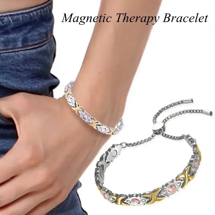 Fashion Women Removable Magnetic Lymph Detox Bracelet Slimming Weight Loss Anti-Fatigue Healing Bracelet Therapy for Pain Relief