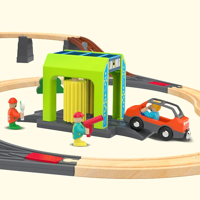 

Игрушка-расширитель трековых сцен «Набор имитационной мойки автомобиля», автомойка/автомобиль/персонаж, игрушки-треки, W06-C17