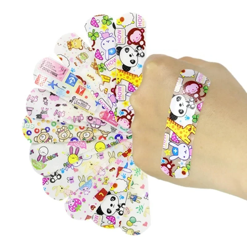 

120pcs/set Cartoon Band Aid Kawaii Wound Dressing Children's Plaster Patch for Kids Strips Waterproof Adhesive Bandages