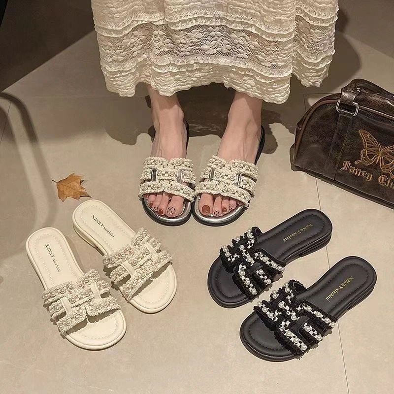 

Women Rubber Sole Low Heel Less Than 3cm Flat Soft Slippers Comfort Non Slip Lightweight Indoor Outdoor Daily Casual Home Slides