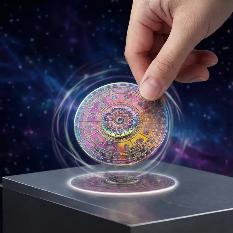 Constellation Pattern Metal Fingertip Gyro Spinner EDC Gadget ADHD Anxiety Stress Relief Toys Adults Kids Unique Gift