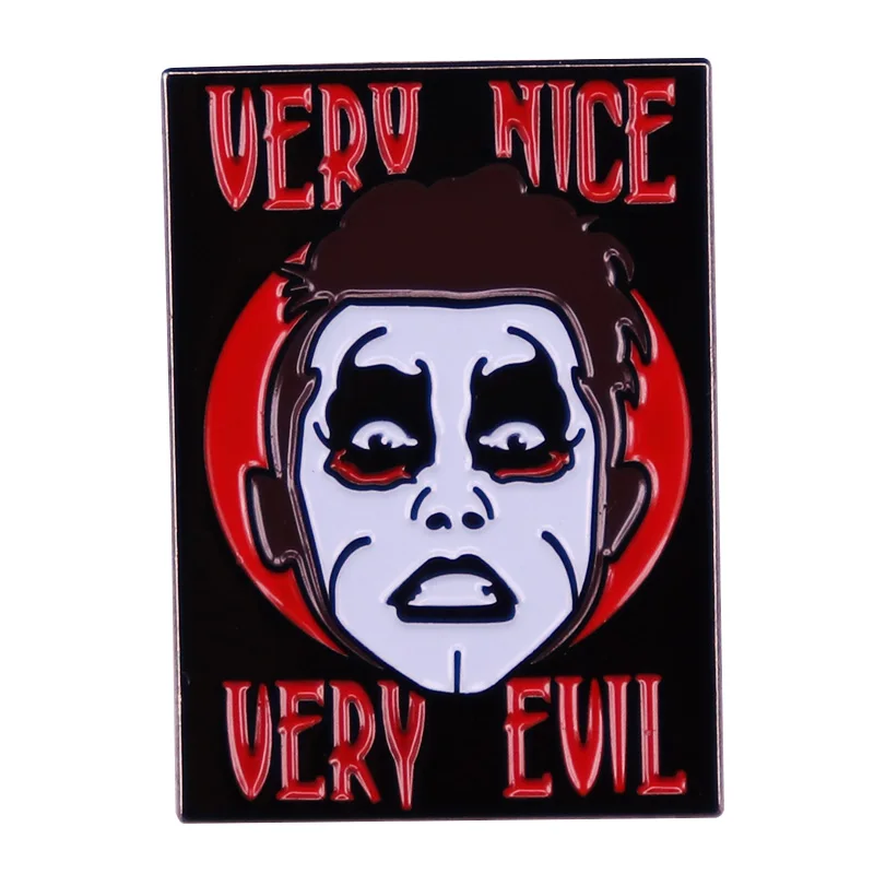 Very Nice Very Evil Wrestler Danhausen Enamel Pin Badge Brooch It's Not Just Evil It's Very Evil