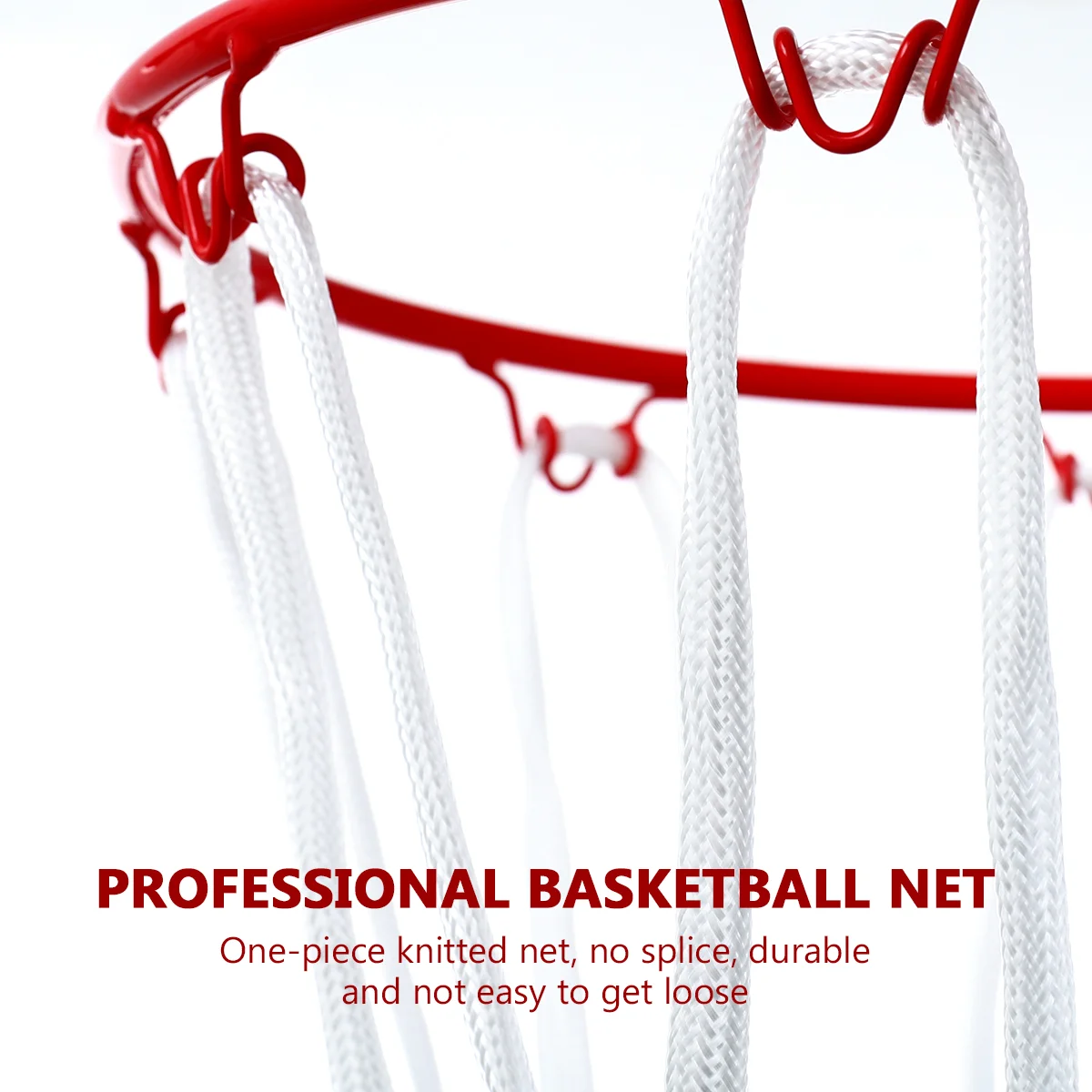 LIOOBO Nylon Braided Regular Size Professional Basketball Net Replacement Basketball Net All-Weather Heavy Duty Thick Net 12