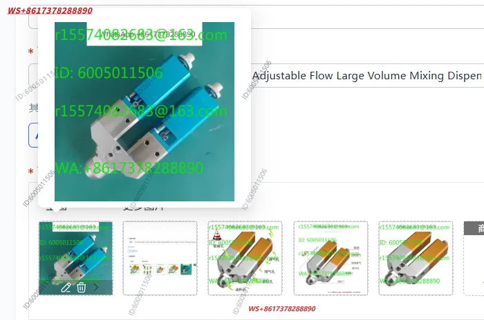 31AB Double Liquid AB Glue Valve Adjustable Flow Large Volume Mixing Dispenser with Double Cylinder Suck-back Dispensing Gun Noz