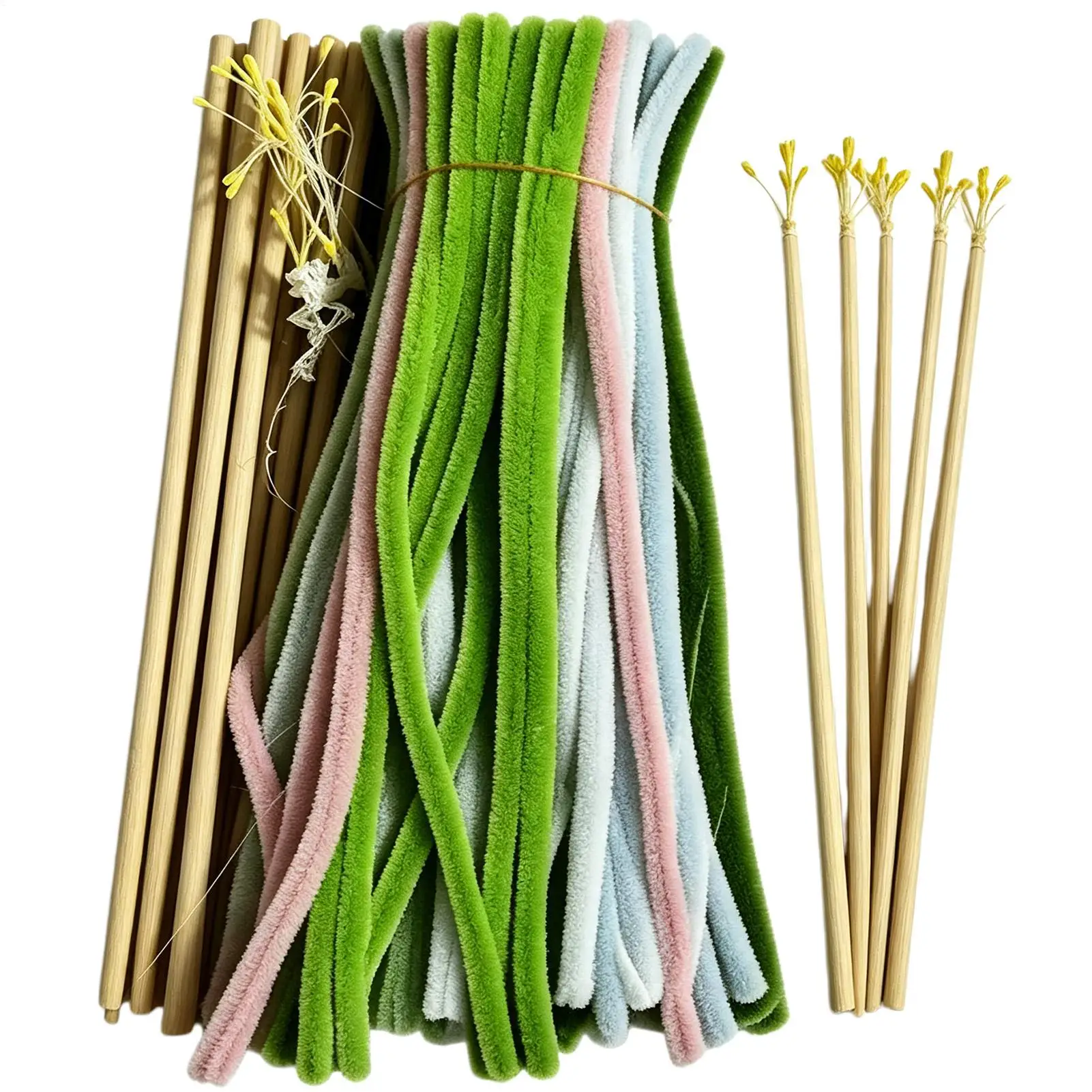 pipe-cleaner-flower-craft-set-interactive-creative-toy-flower-making-prop-crafting-pipe-cleaner-for-boys-girls-teens-students
