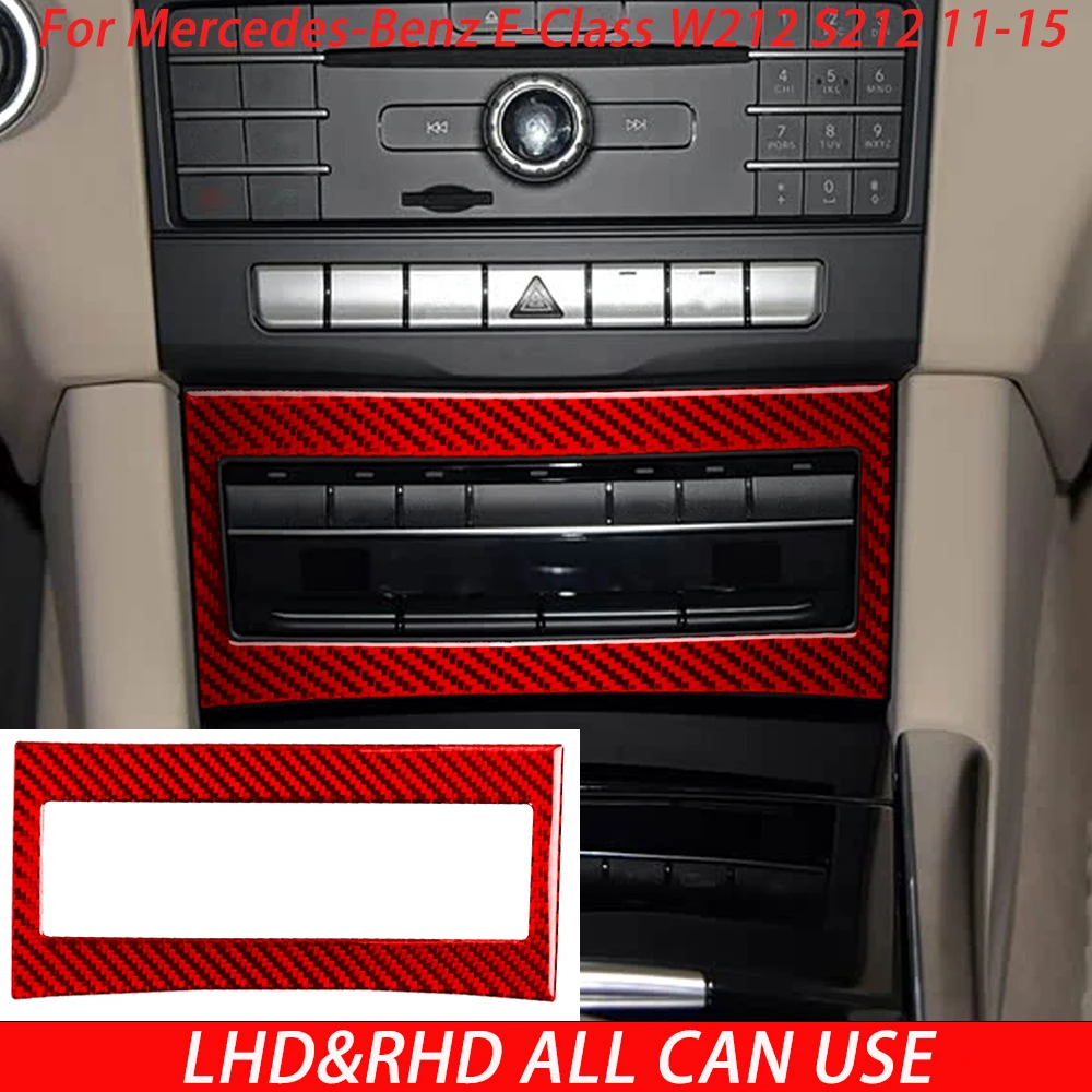 Carbon Fiber Sticker For Mercedes-Benz E-Class W212 S212 2011 2012 2013 2014 2015 Air Conditioner Frame Gift for Car Lover