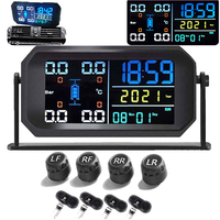 T13 Solar TPMS Sensor Car Tire Pressure Monitoring System Solar Digital USB Real-Time Monitoring Automotive Smart Wheels Sensor