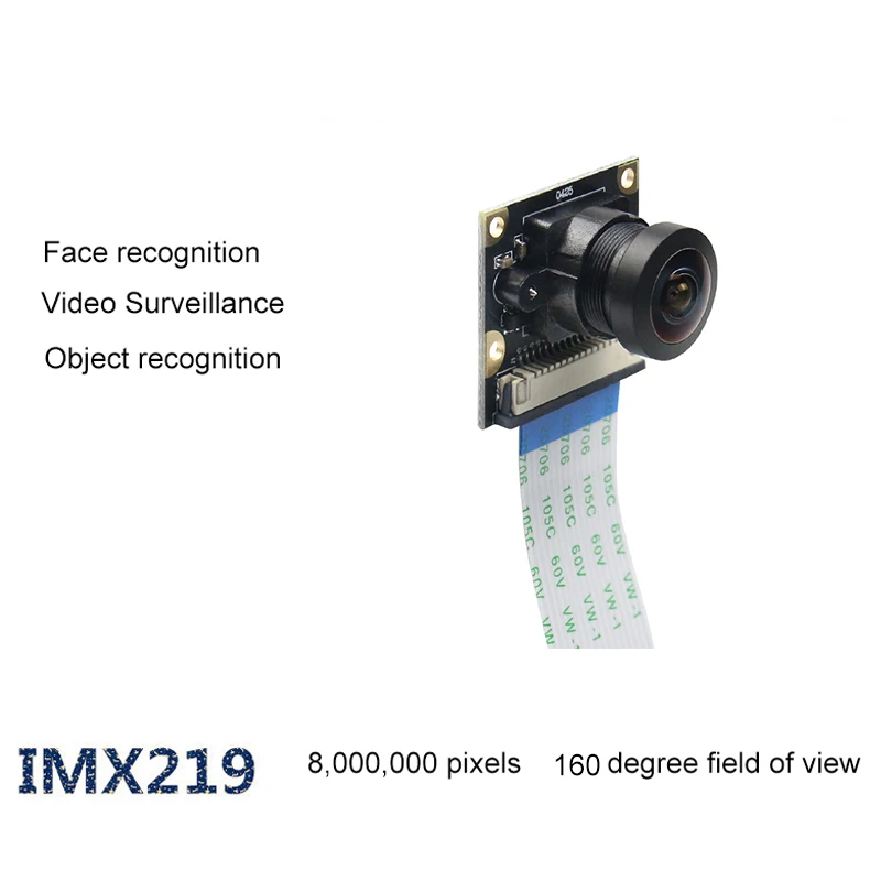 8MP Camera Module IMX219 For Jetson Nano 160 Degree FOV 3280 X 2464 Camera With 15 Cm Flexible Flat Cable