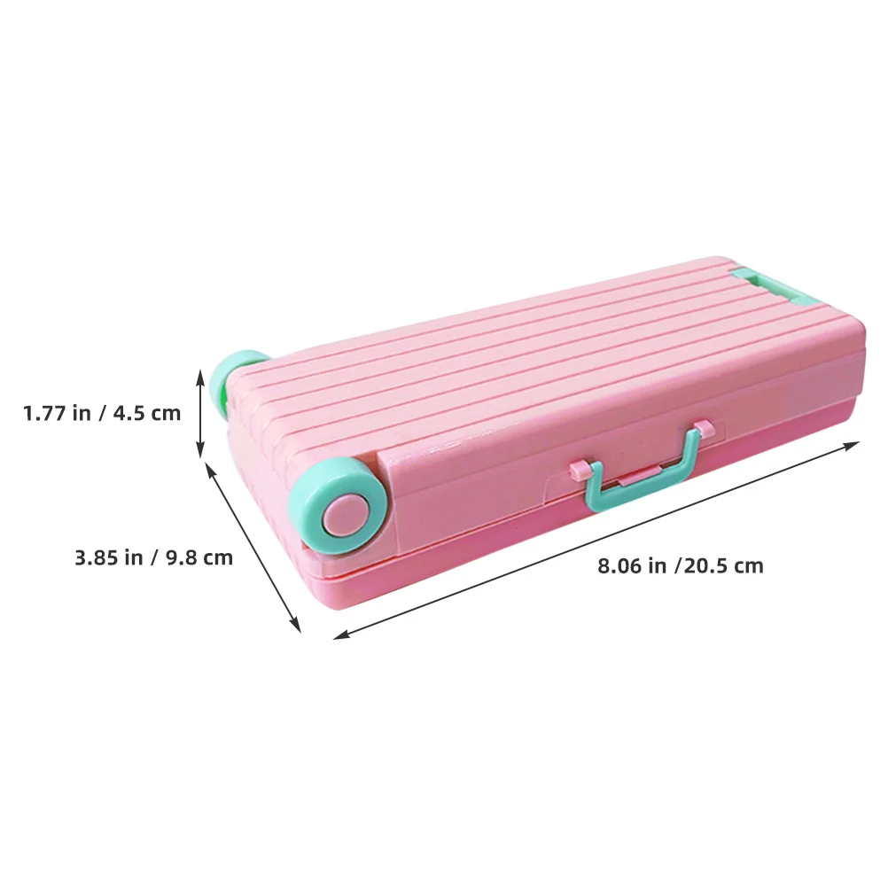 

Student Pencil Box with Lid Double Compartment Stationery Case for Organize Pens Pencils Crayons Watercolor Supplies