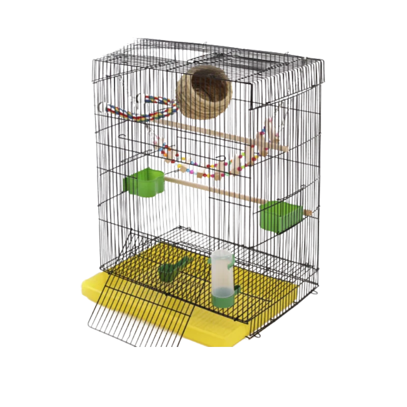 Modern Metal Bird Cage Accessories Large Budgie Canary Hamster Cage Parrot Carrier Maisons Petits Animaux Pet Furniture CY50BC