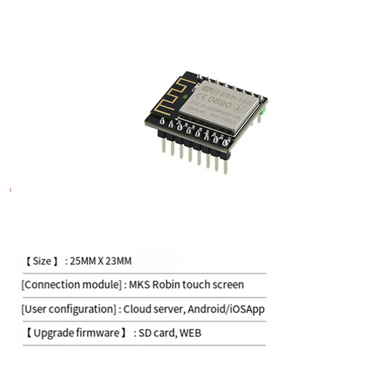 AA87C Makerbase ESP8266 Chip Wifi módulo accesorios de impresora 3D Control de aplicación remota móvil Control para placa base MKS Robin
