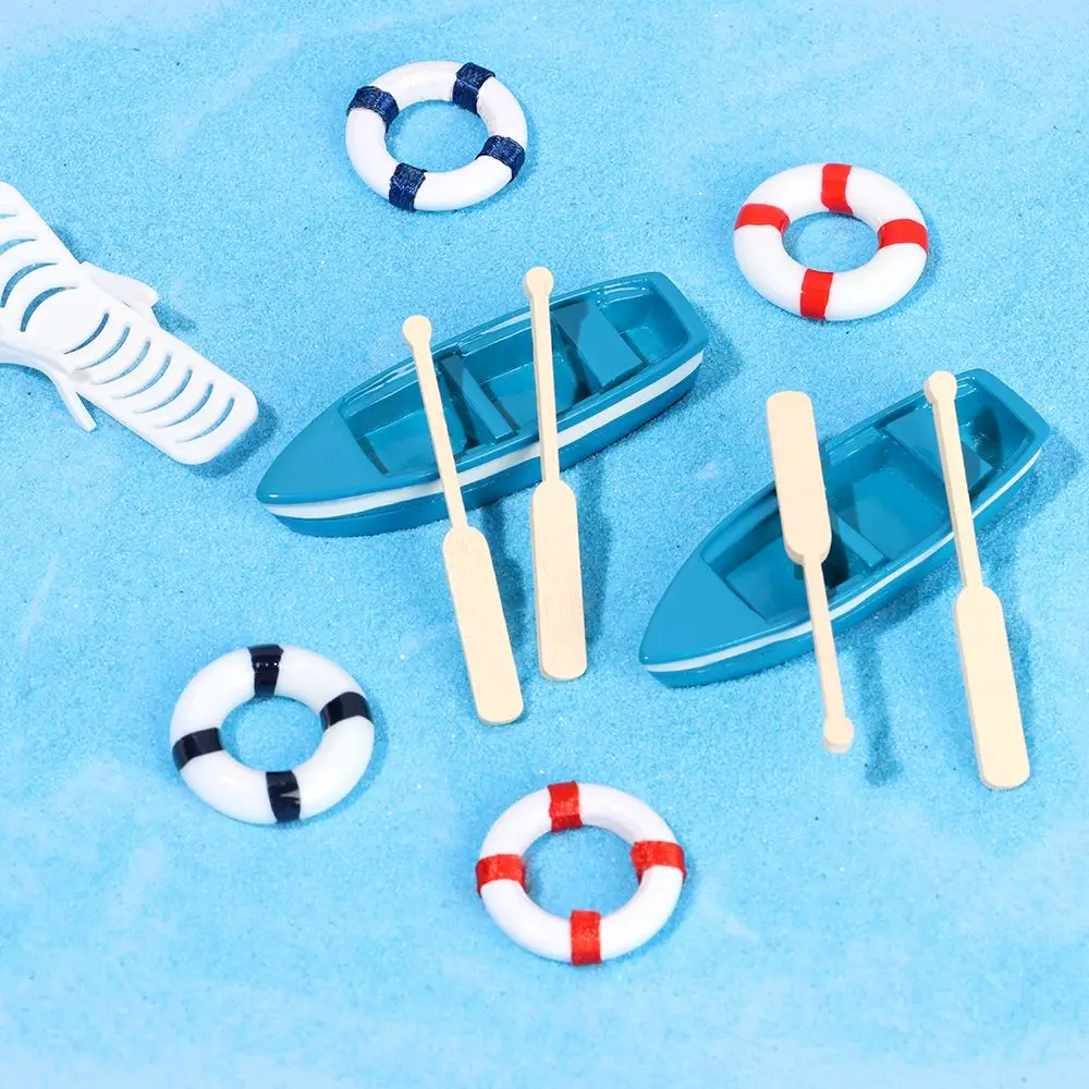 Garten Miniatur Strandkorb Mikro Landschaft Meerblick Ornamente Boot Paddel Mini