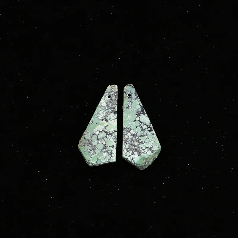 B&F African Turquoise  Earring Beads for Jewelry Making, Handmade Natural stones beads, Stones for jewelry Making Supplies