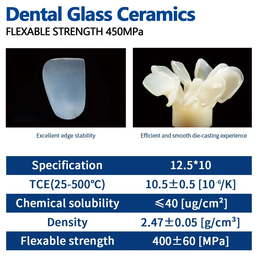5Pcs/box Dental Press Ingots Glass Ceramic Blocks HT/LT A1-BL4 Denture Veneer Lithium Disilicate CAD/CAM Pills Teaching Material