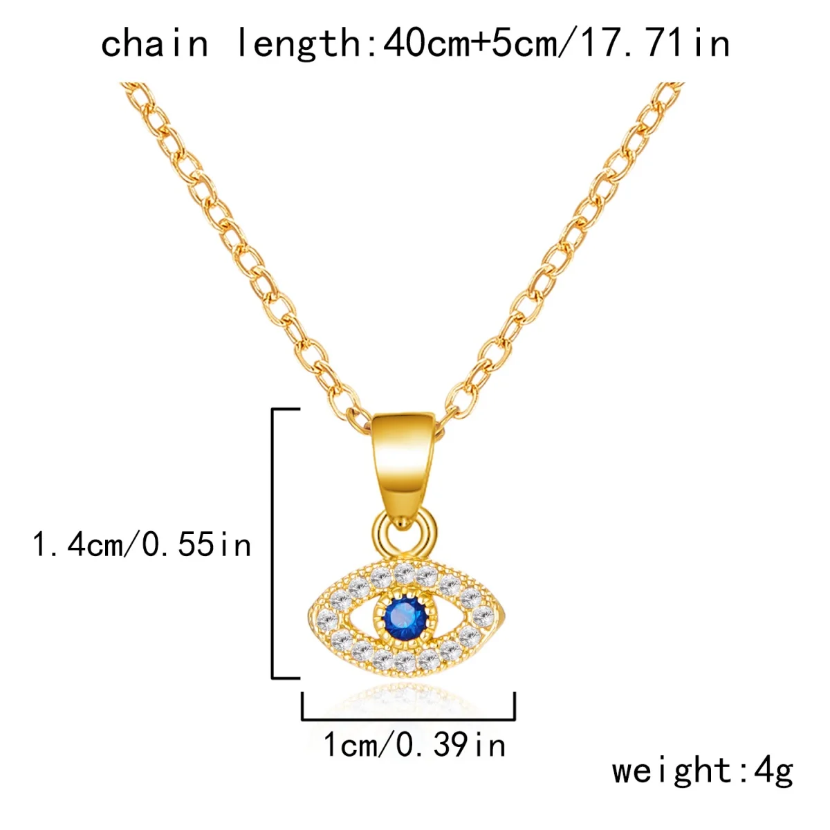 Türkisches blaues Auge-Anhänger-Halsband aus Edelstahl für Damen und Herren, minimalistischer Zirkon-Dämonenauge-Choker, glücksträchtiger, ästhetischer Schmuck – Detail 8