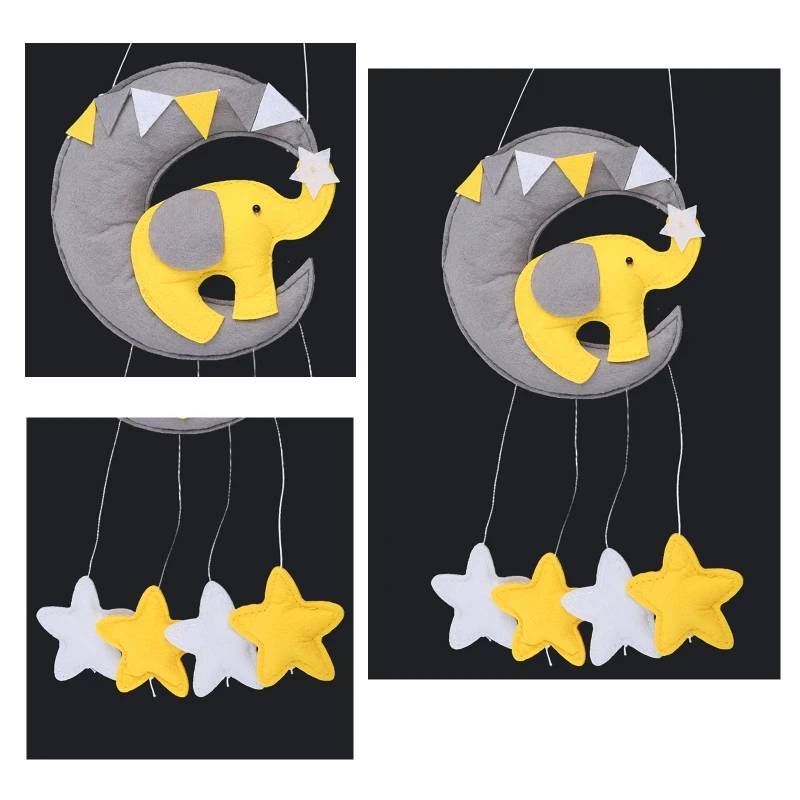 Baby Crib Non-woven Moon Wind Kids Room Ceiling Mobile Hanging Decorations Shower Gifts