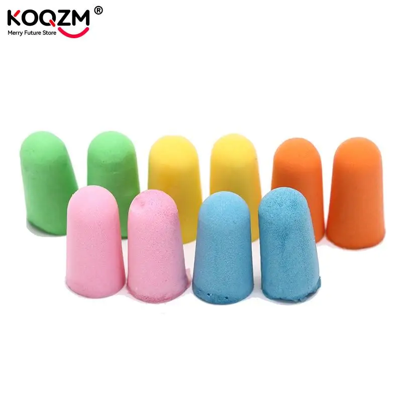 5Pairs Comfort Ear Clip Noise Reduction Foam Soft Ear Plugs Noise Reduction Earplugs Protective For Sleep Slow Rebound Earplugs