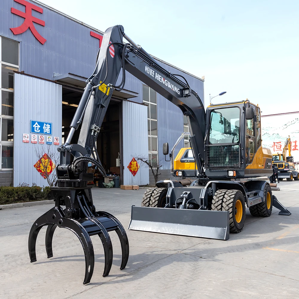 Cheap Hydraulic Wheel Excavator Digger 7 Ton 8 Ton 9 Ton Large Excavator For Sale