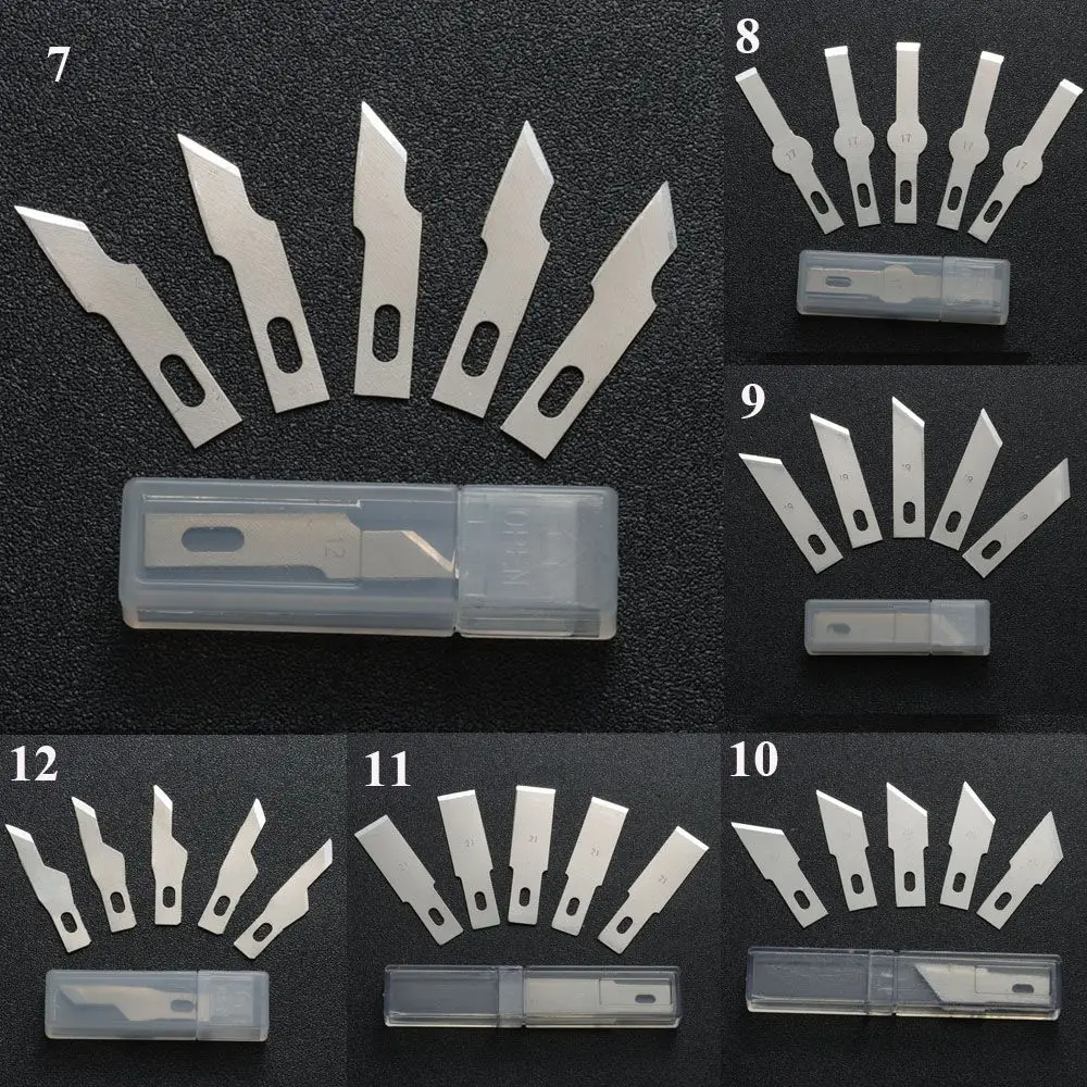 Gravur rutsch feste Metall Skalpell Messer Teile 10 stücke Klingen Cutter Craft Messer für Handy PCB Reparatur Handwerkzeuge Zubehör