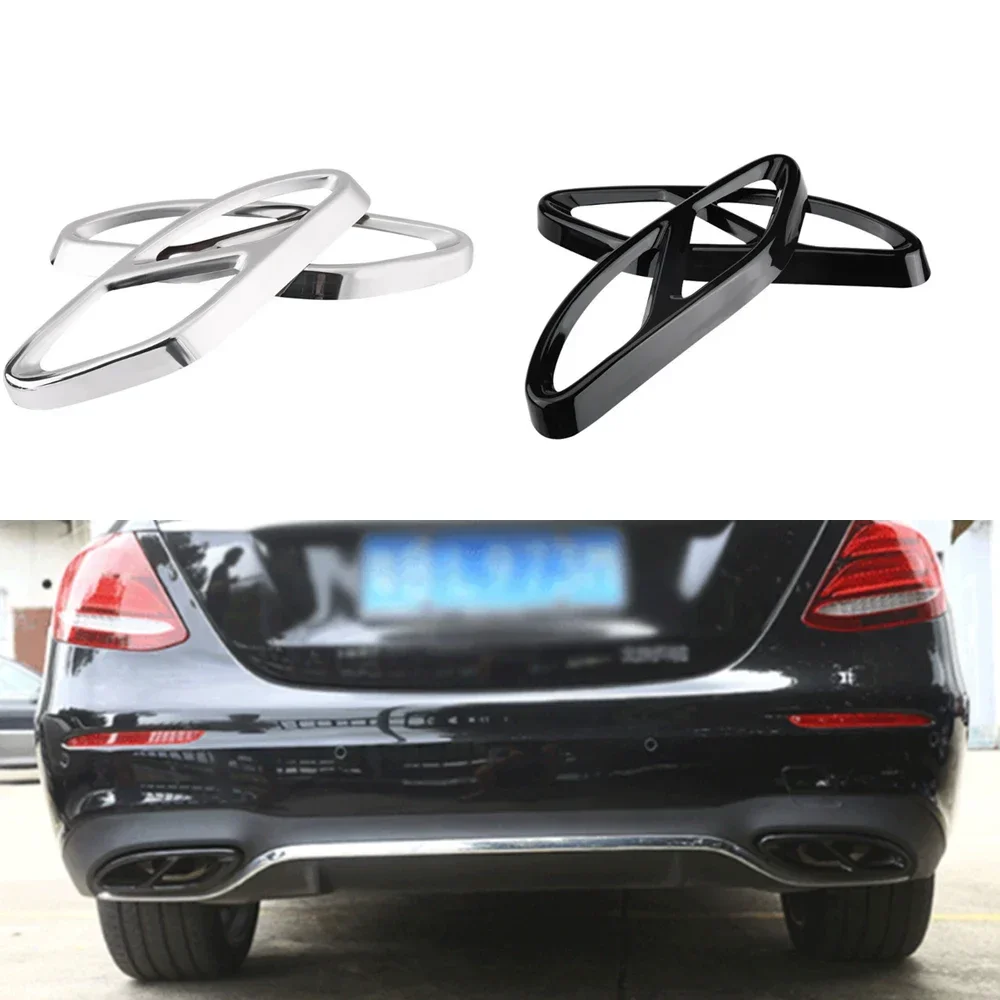For Mercedes Benz W204 W205 W212 W213 W176 X253 GLC GLA universal exhaust pipe case Car exhaust tip muffler pipe cover trim