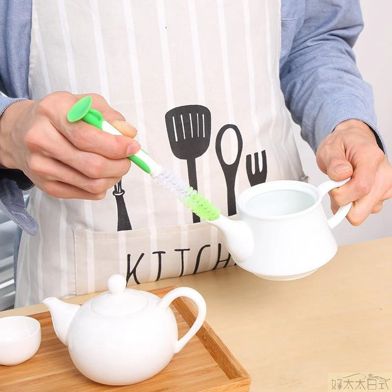 Teapot Spout Brush Multifunctional Cleaning Tool Handle With Suction Cup Baby Bottle Cleaning Brush Tools