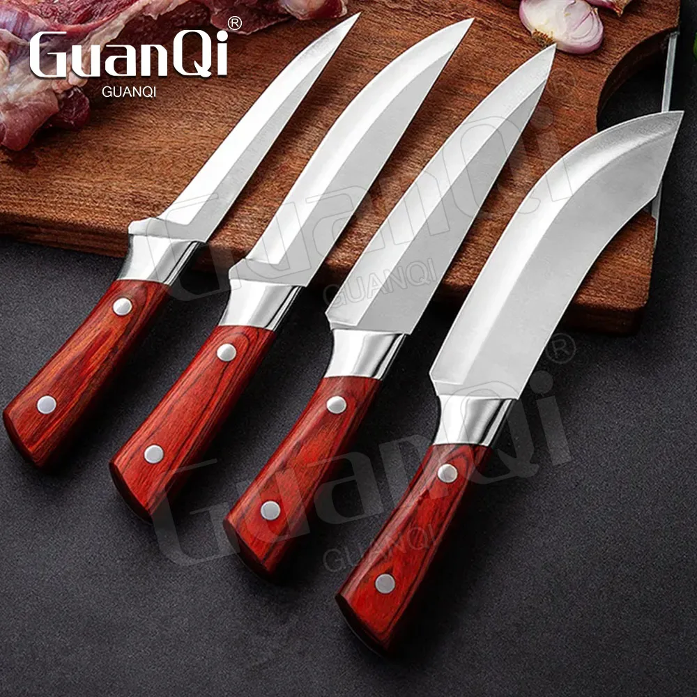 Kitchen Chef Knives Sets Stainless Steel Slaughter House Boning Knife Meat Cleaver Butcher Knife Sharp Cleaver Slicing knife