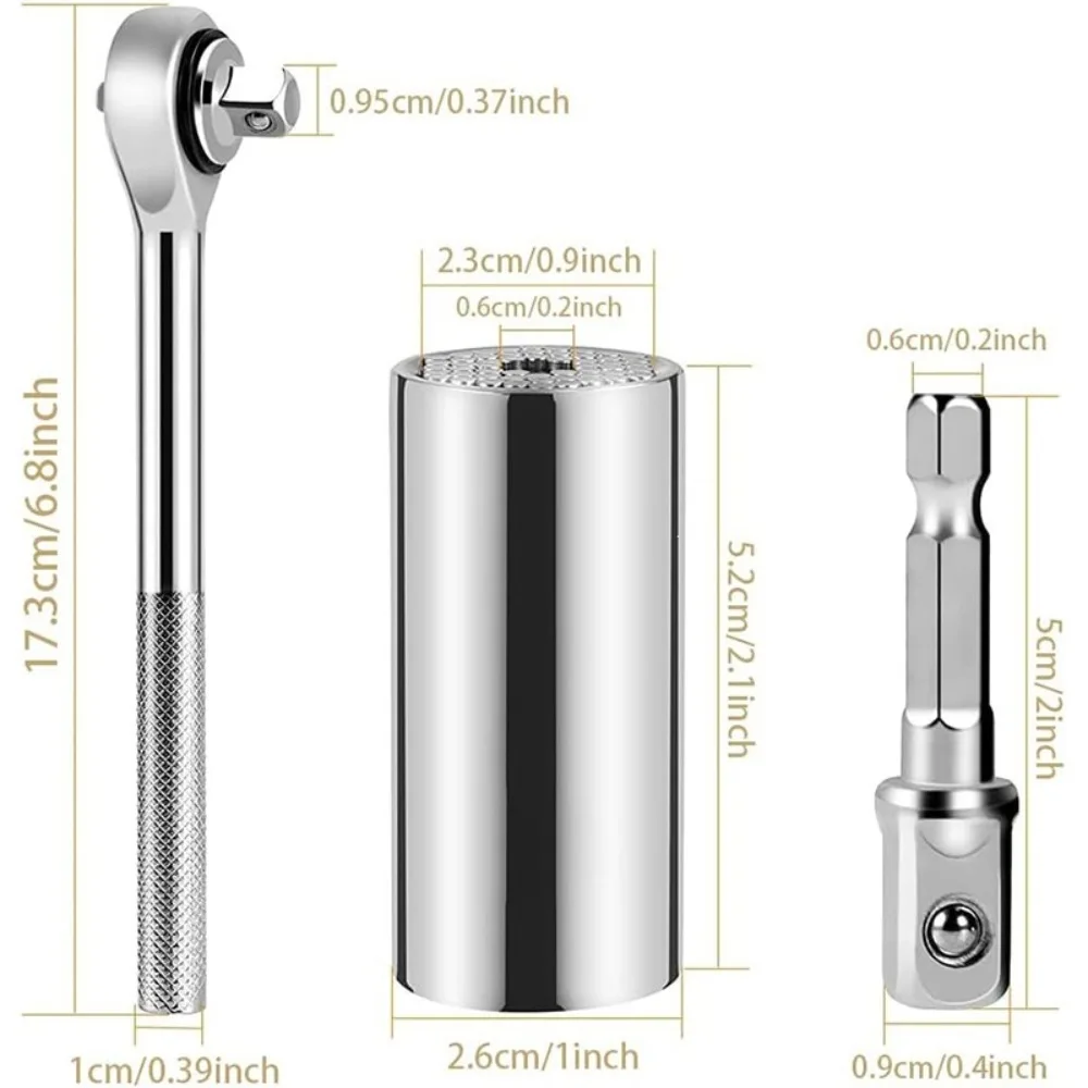 Multifunctional Magic Socket Universal Torque Wrench Head Set Multi Purpose Wrench Extension Rod Electric Hand Drill Screw Tool - view 5