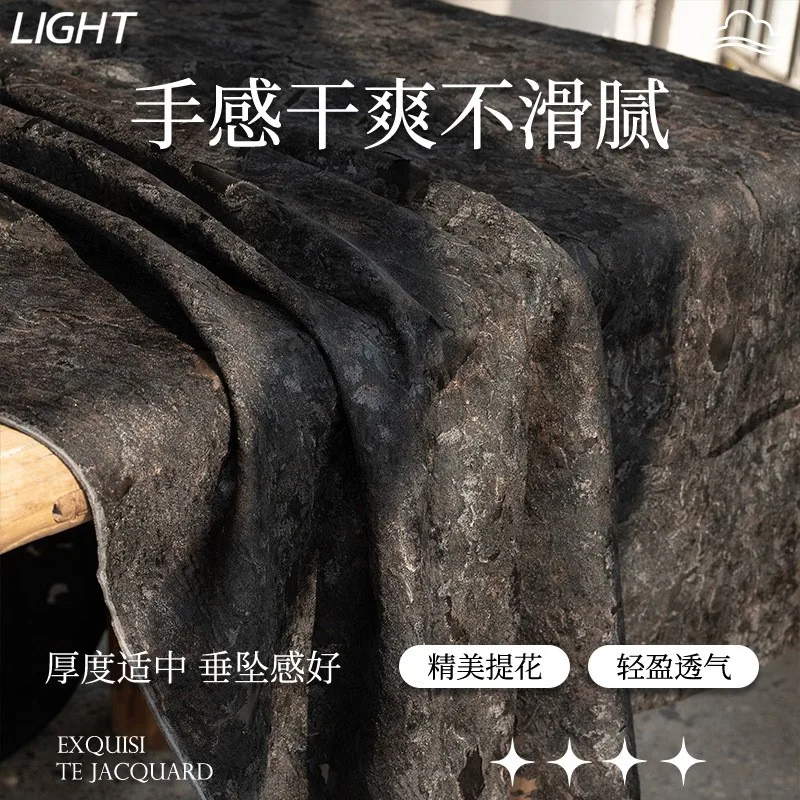 

Дизайнерские черно-коричневые перфорированные брюки-юбка из ткани с эффектом тай-дай, устойчивые к сминанию, дышащие, широкого кроя.