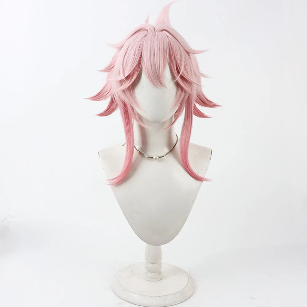 Honkai Star Rail Evanescia Cosplay Wig Pink Gradient Lace Front Synthetic Hair