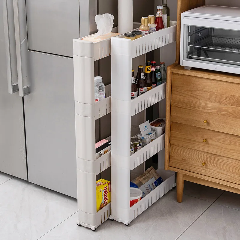 

Kitchen Storage Rack Shelf Storage Shelf Gap Shelf Interspace Toilet Gap Rack Bathroom Storage Rack Side Seam Finishing Rack