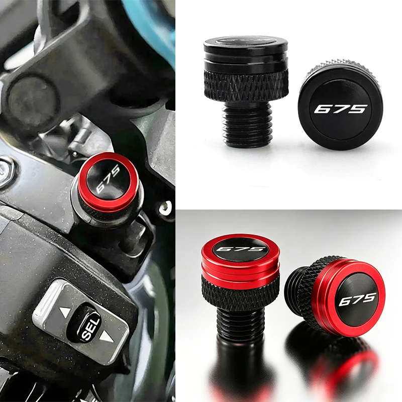 Für Triumph Street Triple 675 R 675R Triple675 Street675 Motorradzubehör CNC Spiegel-Lochstopfen Schrauben Bolzen Zubehör