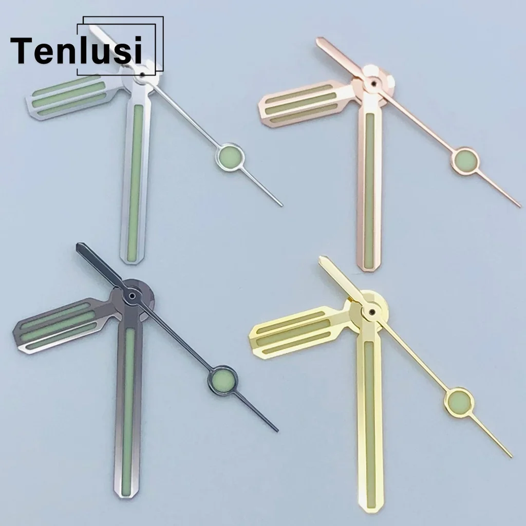 Tenlusi  Green Luminous Watch Hands for NH35 NH36 NH38 NH39 NH70 NH72 Models Silver Gun Gold Rose Gold Options Available